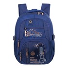 Рюкзак молодёжный 40 х 28 х 14 см, эргономичная спинка, Monkking, W201 синий - фото 321501955