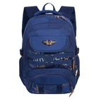 Рюкзак молодёжный 40 х 28 х 14 см, эргономичная спинка, Monkking, W202 синий - Фото 1