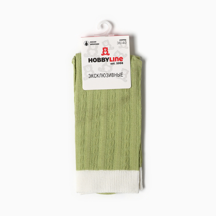 Носки женские нжэ528, цвет зеленый р-р 36-40