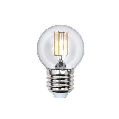 Лампа светодиодная Uniel, E27, 5 Вт, свечение тёплое белое