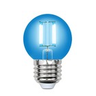Лампа светодиодная Uniel, E27, 5 Вт, свечение синее - фото 299853028