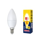Лампа светодиодная Uniel, E14, 7 Вт, свечение тёплое белое - фото 4319257