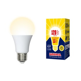 Лампа светодиодная Uniel, E27, 13 Вт, свечение тёплое белое