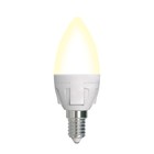 Лампа светодиодная Uniel, E14, 7 Вт, 3000К, свечение тёплое белое - фото 304897333