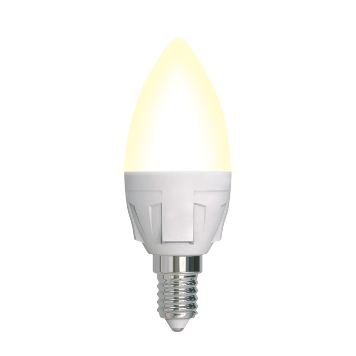 Лампа светодиодная Uniel, E14, 7 Вт, 3000К, свечение тёплое белое - Фото 1
