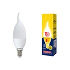 Лампа светодиодная Uniel, E14, 9 Вт, свечение тёплое белое - фото 4319356