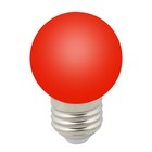 Лампа светодиодная Uniel, E27, 1 Вт, свечение красное - Фото 1