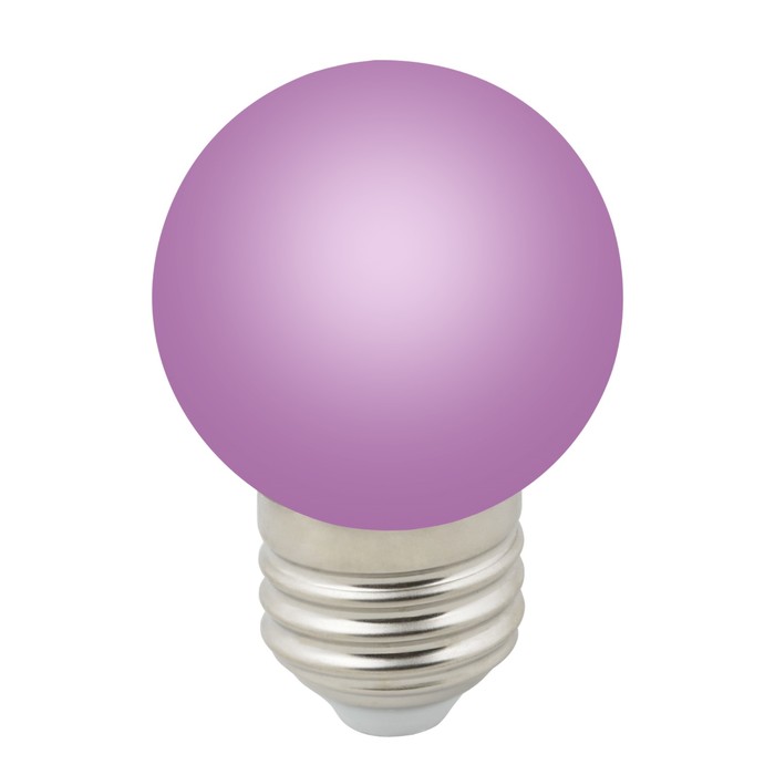 Лампа светодиодная Uniel, E27, 1 Вт, свечение фиолетовое