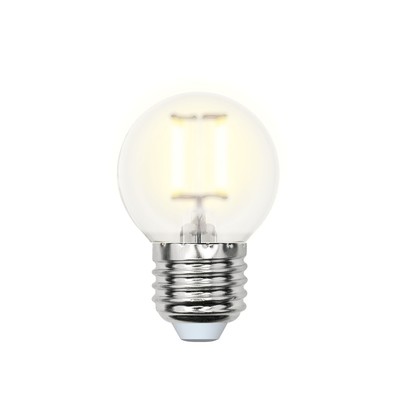 Лампа светодиодная Uniel, E27, 6 Вт, свечение тёплое белое