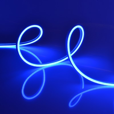 Гибкий неон Uniel, 6х12 мм, IP67, 5 м, 120 LED/м, 12 В, свечение синее