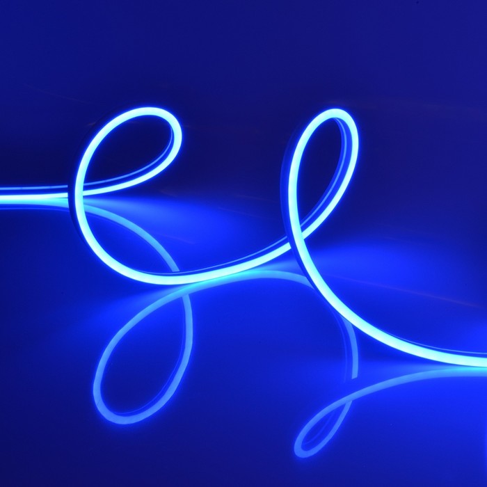 Гибкий неон Uniel, 6х12 мм, IP67, 5 м, 120 LED/м, 12 В, свечение синее