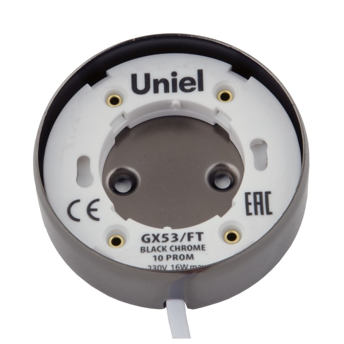 Светильник накладной Uniel, GX53, IP20, 25 мм, цвет хром чёрный - Фото 1