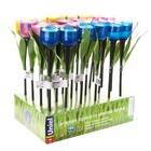 Садовый светильник на солнечной батарее «Тюльпан» Uniel, LED, IP44, 305х50х50 мм, цвет разноцветный - фото 4320360