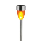 Садовый светильник на солнечной батарее «Металлический факел» Uniel, LED, IP44, 3 Лм, 365х55х55 мм, цвет металлик - Фото 5