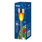 Садовый светильник на солнечной батарее «Металлический факел» Uniel, LED, IP44, 3 Лм, 365х55х55 мм, цвет металлик - Фото 10