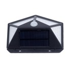 Садовый светильник на солнечной батарее, с датчиком движения Uniel, LED, IP44, 100 Лм, 100х135х45 мм, цвет чёрный - Фото 3