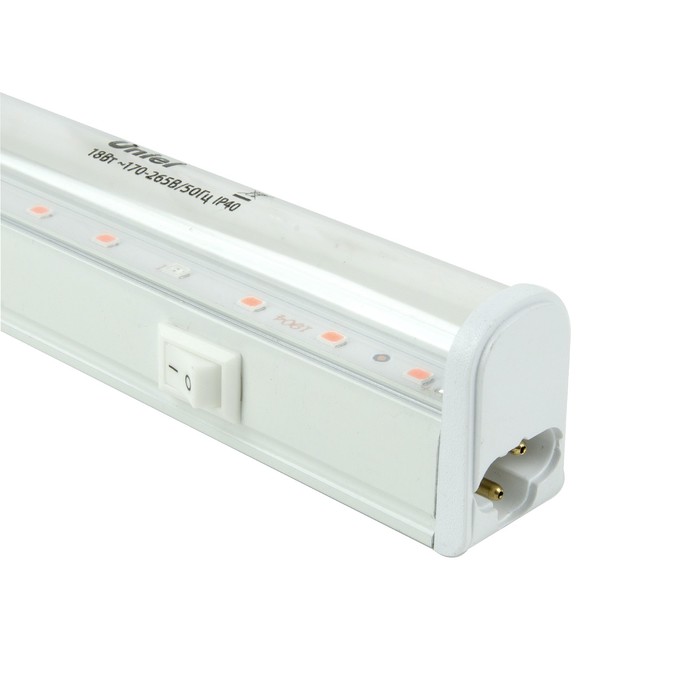 Светильник для растений светодиодный линейный, 560 мм Uniel, 18 Вт, BIO LED, IP40, цвет белый - фото 1908144648