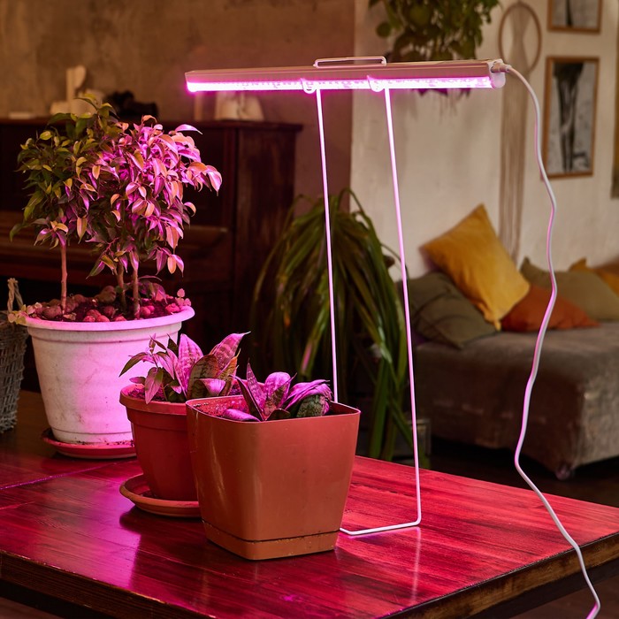 Светильник для растений светодиодный линейный, 560 мм Uniel, 18 Вт, BIO LED, IP40, цвет белый - фото 1908144655