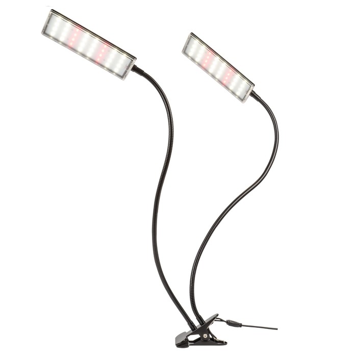 Светильник для растений светодиодный с таймером, на прищепке Uniel, 24 Вт, LED, IP40, 835х78х160 мм, цвет чёрный - фото 1908144746