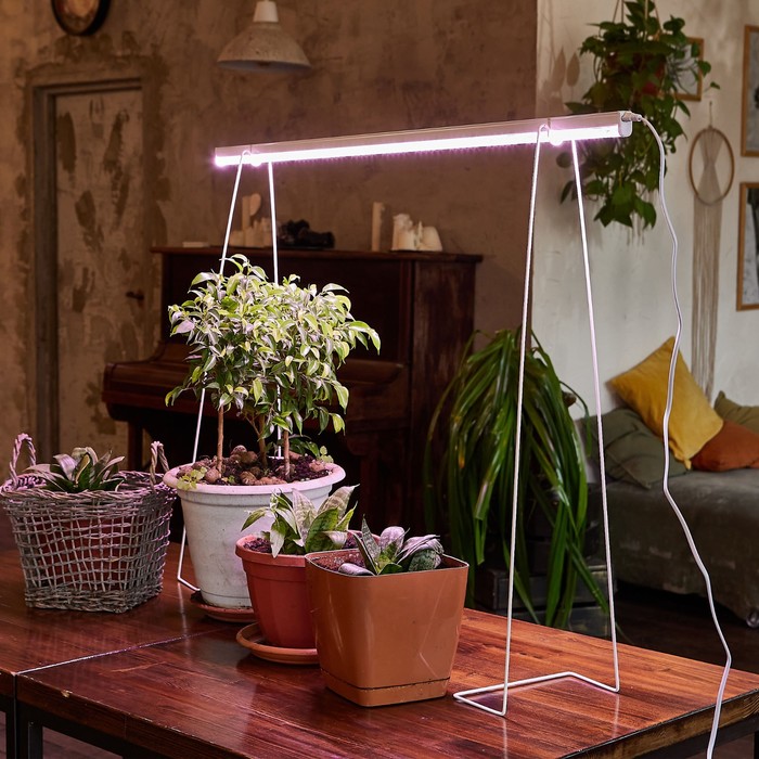 Светильник для растений светодиодный линейный, 872 мм Uniel, 24 Вт, BIO LED, IP40, цвет белый - фото 1908144792