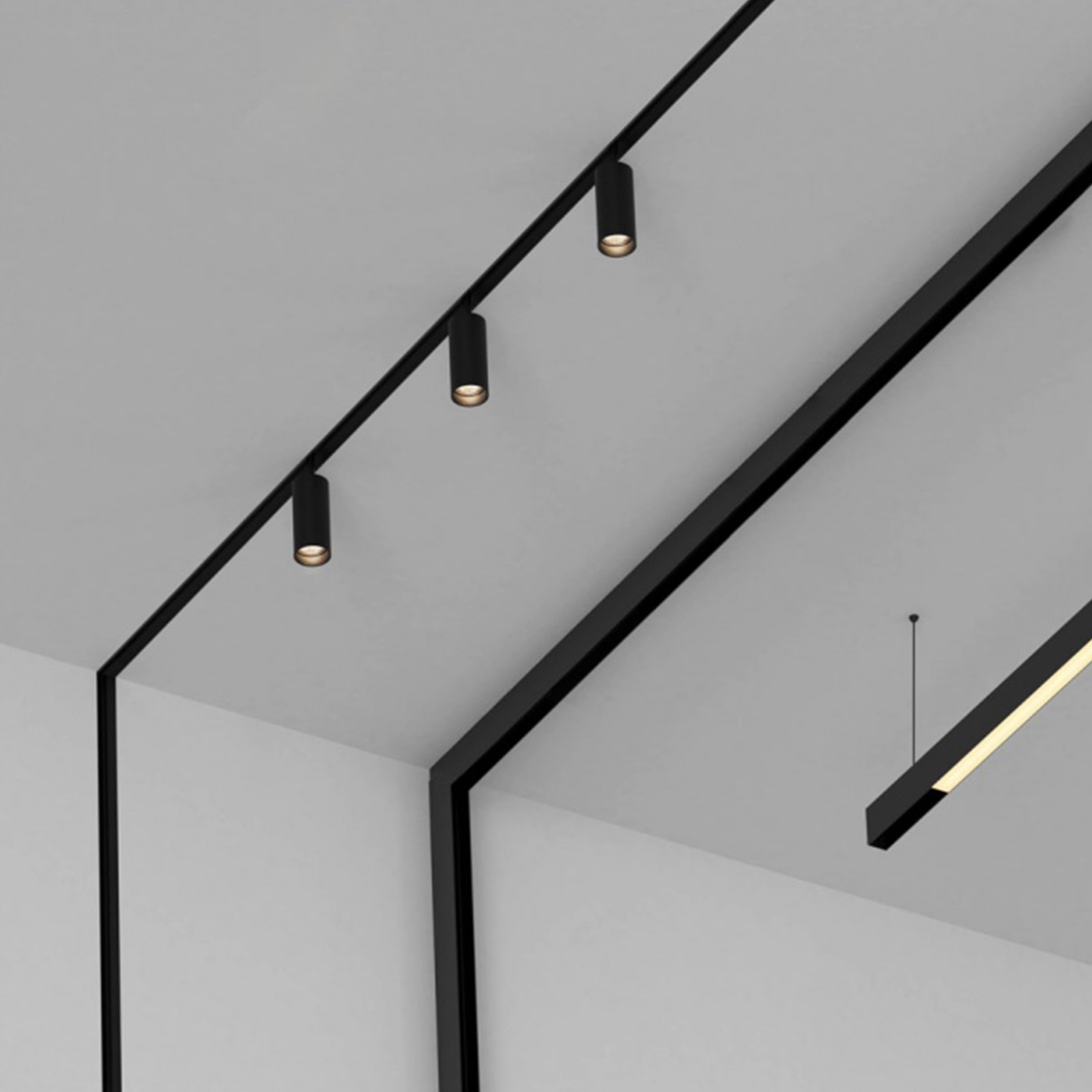 Накладные треки на натяжной потолок фото Накладные треки на натяжной потолок фото