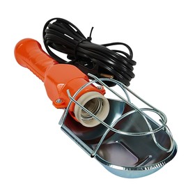 Светильник переносной под лампу Е27, шнур 15 м, выкл. на корпусе Uniel, E27, IP20, 340х100х100 мм, цвет оранжевый