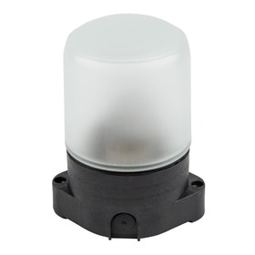 Светильник влагозащищенный Uniel, 60 Вт, E27, IP65, 137х107х84 мм, цвет чёрный