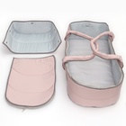Люлька-переноска для новорожденных  «Ассорти», цвет розовый с серым - фото 9660101