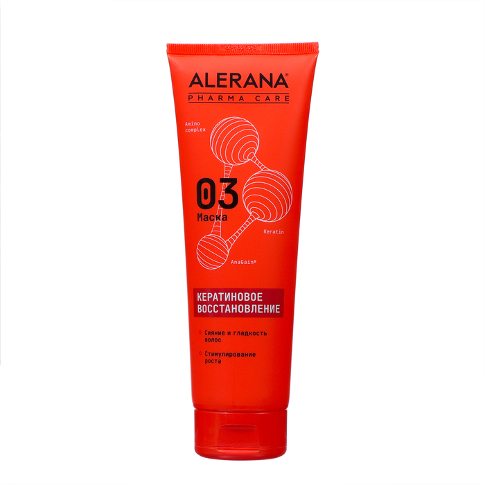 Маска для волос Alerana Pharma care с кератином восстанавливающая, 260мл - Фото 1