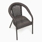 Кресло садовое из искусственного ротанга 60х70х80см венге - Фото 2