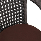 Кресло садовое из искусственного ротанга 60х70х80см венге с подушкой - Фото 3