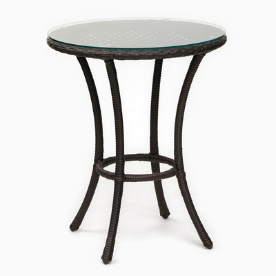 Стол садовый из искусственного ротанга, 75×60×60 см, металл, цвет венге