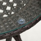 Стол садовый из искусственного ротанга 60х75см венге - Фото 4