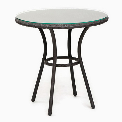 Стол садовый из искусственного ротанга, 75×72×72 см, металл, цвет венге