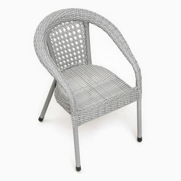 Кресло садовое из искусственного ротанга 60х70х80см серое
