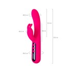 Вибратор для стимуляции  точки G с клиторальным отростком eroTeq Rablock, силикон, 23,5 см, розовый - Фото 6