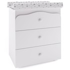 Комод Polini Kids Simple, с ящиками и пеленальной доской, цвет белый-звезды, белый - фото 119419120