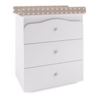 Комод Polini Kids Simple, с ящиками и пеленальной доской, цвет белый-звезды, макиато - фото 119419123