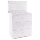 Комод Polini Kids Simple, с ящиками и пеленальной доской, цвет белый-звезды, макиато - фото 119419124