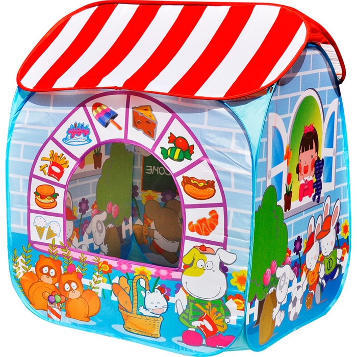 Игровой домик "Детский магазин" + 100 шариков CBH-32 синий - Фото 1