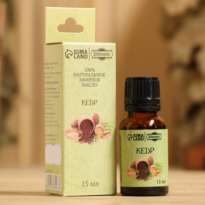 Эфирное масло «Кедр» в коробке 15 мл