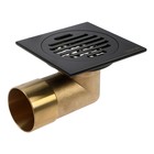 УЦЕНКА Трап AFLORN AF20510F-10, 100х100 мм, горизонтальный, латунь, черный - фото 14197903