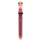 Ручка шариковая-спинер "Лягушка", 10-ти цветная, автоматическая, розовая - фото 12285049