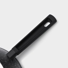 Сковорода Доляна «Первый дом», d=28 см, h=8 см, кованый алюминий, индукция, чёрная - Фото 5