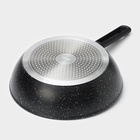 Сковорода Доляна «Первый дом», d=28 см, h=8 см, кованый алюминий, индукция, чёрная - Фото 6