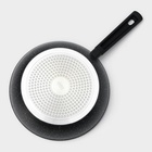 Сковорода Доляна «Первый дом», d=28 см, h=8 см, кованый алюминий, индукция, чёрная - Фото 7