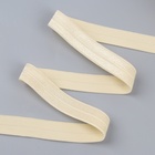 Косая бейка, эластичная, 15 мм, 50±1 м, бежевая - Фото 2