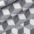 Полотенце махровое Волшебная ночь Geometric, 420 гр, размер 50x70 см, цвет серый, белый - Фото 5