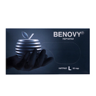 Перчатки Benovy, нитриловые, чёрные, 3 г, L, 50 пар/уп - Фото 4
