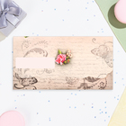 Конверт для денег "С Днём Рождения!" бабочка в цветах, 18,5 х 8,5 см - Фото 3